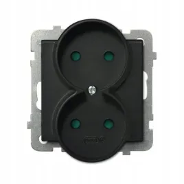 ospel-sonata-czarny-gniazdo-podwojne-do-ramki-z-przeslonami-gp-2rrp-m-33