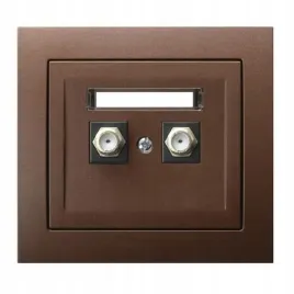 ospel-kier-brazowy-gniazdo-antenowe-podwojne-typu-f-gpa-2wf-52