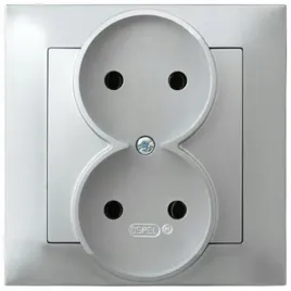 ospel-impresja-srebrny-gniazdo-podwojne-gp-2y-18