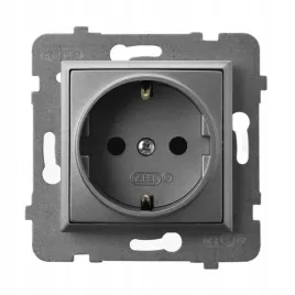 ospel-aria-szary-mat-gniazdo-pojedyncze-0-schuko-gp-1us-m-70
