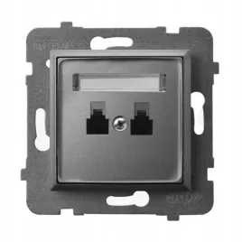ospel-aria-szary-mat-gniazdo-telefoniczne-gpt-2un-m-70