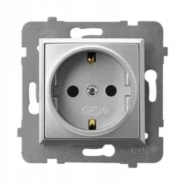 ospel-aria-srebrny-gniazdo-pojedyncze-0-schuko-gp-1us-m-18