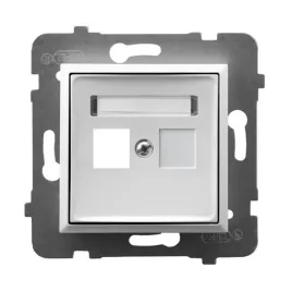 ospel-aria-bialy-obudowa-gniazda-pojedynczego-typu-keystone-prosta-gpk-1u