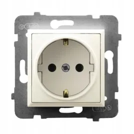 ospel-aria-ecru-gniazdo-pojedyncze-0-schuko-gp-1us-m-27