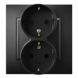 ospel-aria-czarny-gniazdo-podwojne-0-schuko-gp-2us-m-33