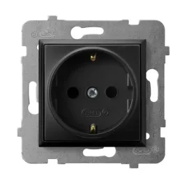 ospel-aria-czarny-gniazdo-pojedyncze-0-schuko-gp-1us-m-33