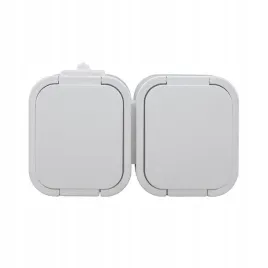 abex-b2-bialy-gniazdo-podwojne-ip54-nt-6b2