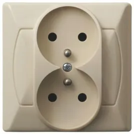 ospel-akcent-bezowy-gniazdo-podwojne-0