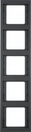 berker-k1-antracyt-ramka-5-pionowa