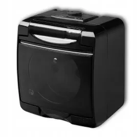 karlik-junior-czarny-gniazdo-natynkowe-pojedyncze-ip54-12ghe-1d