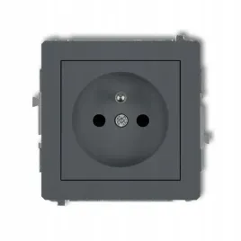 karlik-deco-grafit-mat-gniazdo-poj-0-28dgp-1z