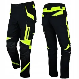 spodnie-robocze-meskie-bhp-mocne-elastyczne-stretch-spandex-odblaskowe-neon