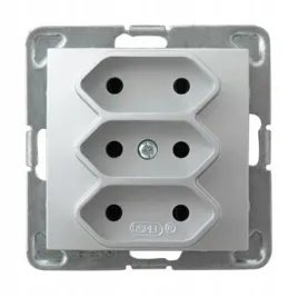 ospel-impresja-srebrny-gniazdo-potrojne-gp-3y-m-18