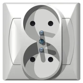 ospel-akcent-bialy-gniazdo-podwojne-0