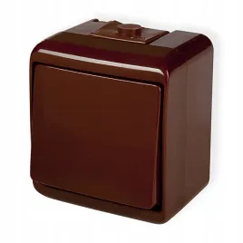 karlik-junior-brazowy-lacznik-natynkowy-jednobiegunowy-ip54-4whe-1