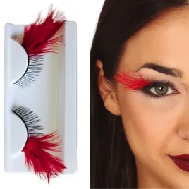 sztuczne-rzesy-czerwone-piora-dlugie-na-pasku-makijaz-makeup-halloween