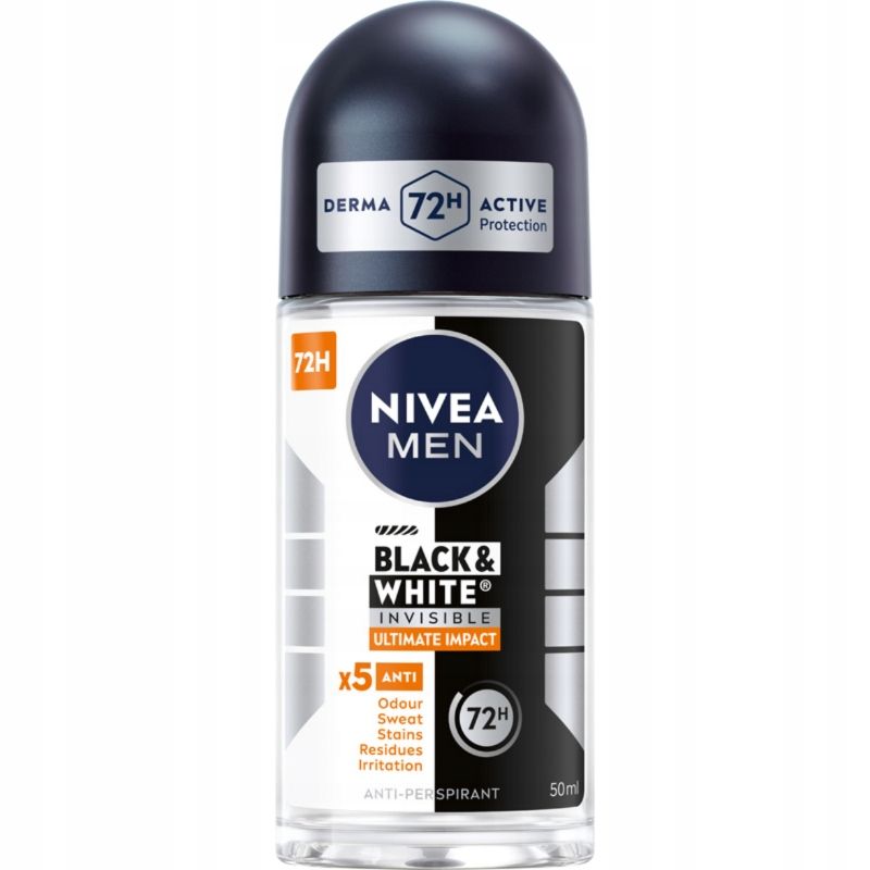 nivea black & white invisible ultimate impact antyperspirant w kulce 50 ml    