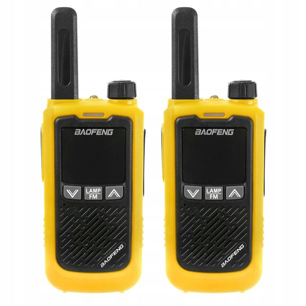 ﻿2x Krótkofalówka Baofeng BF-T17 Walkie Talkie  Żółta Zasięg do 10km