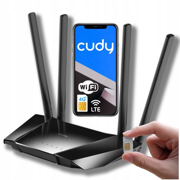 Router Cudy LT400 ROUTER NA KARTE SIM SZYBKI RUTER DO DOMU LTE KARTA SIM