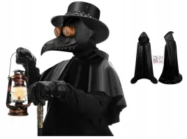 stroj-przebranie-doktor-plagi-dzuma-peleryna-maska-halloween-zestaw-plague