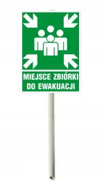 trzonek-tabliczka-slupku-miejsce-zbiorki-ewakuacji