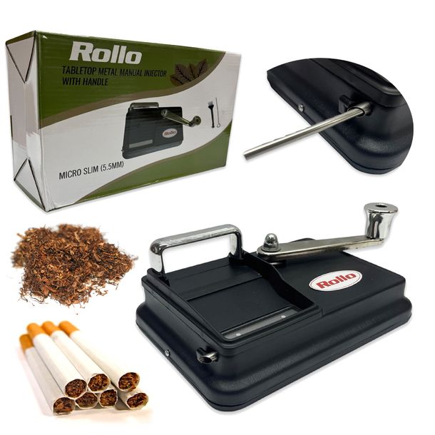 ﻿ROLLO NABIJARKA TŁOKOWA  do PAPIEROSÓW RĘCZNA MASZYNKA do GILZ SLIM  5,5mm