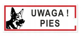 tabliczka-informacyjna-uwaga-pies-21x8