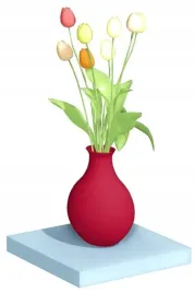 polka-kwietnik-wiszacy-scienny-kwiaty-rosline-20x20-blekitny-kolki