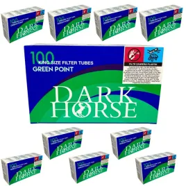 10x-dark-horse-green-point-100-szt-gilzy-papierosowe-klik-click-mietowe-8mm