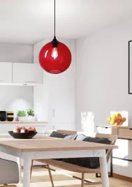 lampa-wiszaca-szklana-kula-edison-czerwona