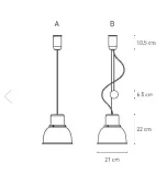 reflex-mini-biala-lampa-wiszaca-retro