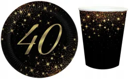 zestaw-czarny-talerzyki-kubeczki-sparkling-papierowe-na-40-urodziny-12szt