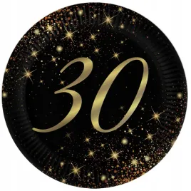 talerzyki-czarne-sparkling-papierowe-na-30-urodziny-przyjecie-18cm-6szt