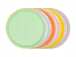 talerzyki-kolorowe-zlote-brzegi-papierowe-na-roczek-urodziny-party-21cm-6sz