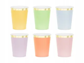 kubeczki-kolorowe-zlote-brzegi-papierowe-na-urodziny-roczek-party-220ml-6sz