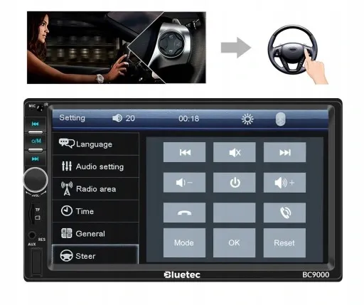 radio-samochodowe-bluetooth-2din-kamera-cofania-stan-nowy