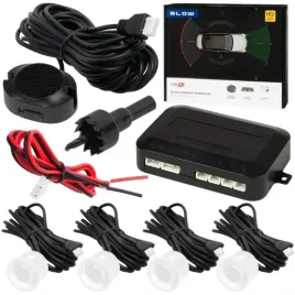 4x-czujniki-cofania-parkowania-buzzer-zestaw-przod-tyl-bialy