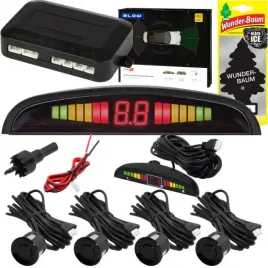 czujniki-parkowania-cofania-przod-tyl-zestaw-pdc-4x-sensor-wyswietlacz-lcd