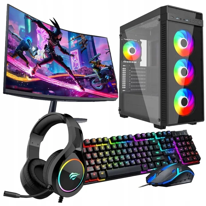 ZESTAW KOMPUTER GAMINGOWY RYZEN 5 RTX 4060 64GB 1TB NVMe DLA