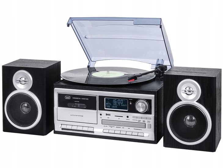 ﻿WIEŻA GRAMOFON RADIO DAB+ KASETA CD MP3 USB SD