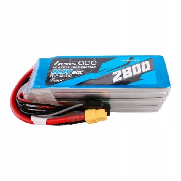 GENS ACE MOCNY AKUMULATOR BATERIA LIPO 2800MAH 22.2V 60C 6S1P KONEKTOR XT60