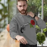 bluza-horror-rock-rewolwer-z-roza-kolor-wielokolorowy