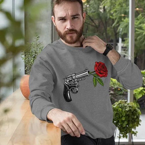 bluza-horror-rock-rewolwer-z-roza-stan-nowy