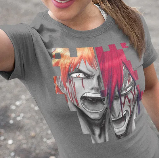 koszulka-damska-bleach-ichigoandrenji-stan-nowy