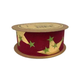 wstazka-swiateczna-mabella-gwiazdki-lyra-3607-40mm-15m-360-bordowy