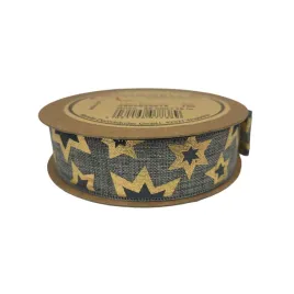 wstazka-swiateczna-mabella-gwiazdki-orion-3606-25mm-15m-750-szary