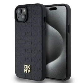 etui-dkny-leather-pattern-metal-logo-magsafe-na-iphone-15-14-13-czarn