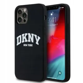 etui-dkny-liquid-silicone-white-printed-logo-magsafe-na-iphone-12-12-pro-