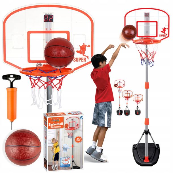 Фото - Баскетбольне кільце Koszykówka Dla Dzieci KOSZ DO GRY Stojak Tablica Do Koszykówki LICZNIK LED