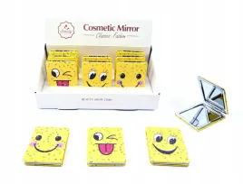zolte-lusterko-kosmetyczne-do-makijazu-kieszonkowe-buzki-zestaw-12szt